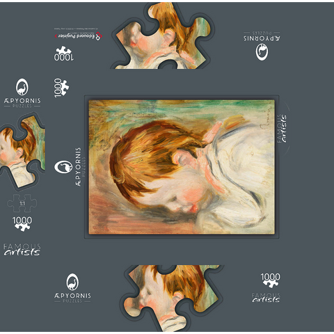 Baby's Head (Tête d'enfant, profil à gauche) (1895) by Pierre-Auguste Renoir 1000 Jigsaw Puzzle box 3D Modell