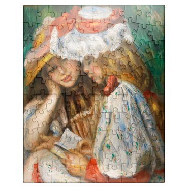 puzzleplate Two Girls Reading 1890-1891 by Pierre-Auguste Renoir 100 Jigsaw Puzzle