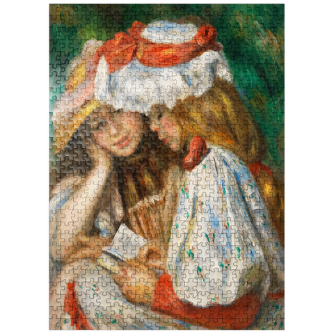 puzzleplate Two Girls Reading 1890-1891 by Pierre-Auguste Renoir 500 Jigsaw Puzzle