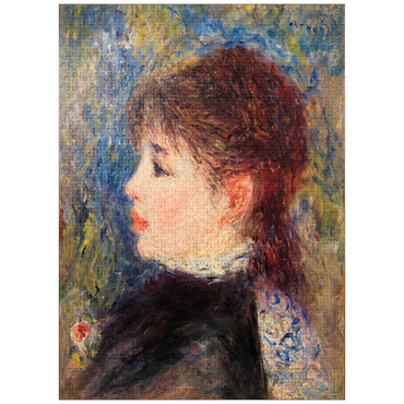 puzzleplate Young Woman with Rose (Jeune fille Ã la rose) (1877) by Pierre-Auguste Renoir 1000 Jigsaw Puzzle