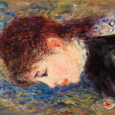 Young Woman with Rose (Jeune fille Ã la rose) (1877) by Pierre-Auguste Renoir 1000 Jigsaw Puzzle 3D Modell