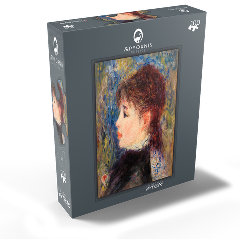 Young Woman with Rose (Jeune fille Ã la rose) 1877 by Pierre-Auguste Renoir 100 Jigsaw Puzzle box view1