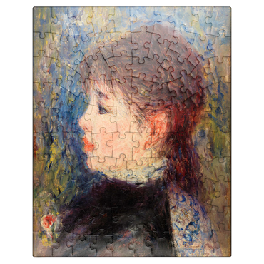 puzzleplate Young Woman with Rose (Jeune fille Ã la rose) 1877 by Pierre-Auguste Renoir 100 Jigsaw Puzzle