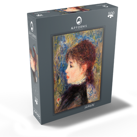 Young Woman with Rose (Jeune fille Ã la rose) 1877 by Pierre-Auguste Renoir 500 Jigsaw Puzzle box view1