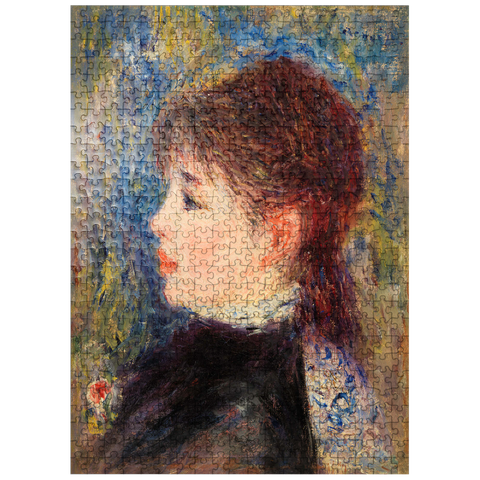 puzzleplate Young Woman with Rose (Jeune fille Ã la rose) 1877 by Pierre-Auguste Renoir 500 Jigsaw Puzzle