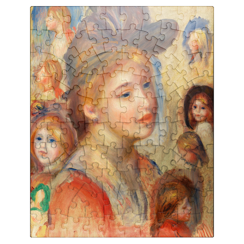 puzzleplate Study of Girls Heads (Étude de têtes de jeunes filles) 1893 by Pierre-Auguste Renoir 100 Jigsaw Puzzle