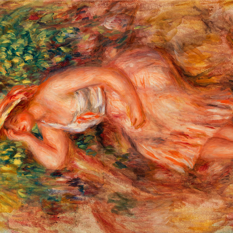 Woman Daydreaming (Rêveuse) (1913) by Pierre-Auguste Renoir 1000 Jigsaw Puzzle 3D Modell