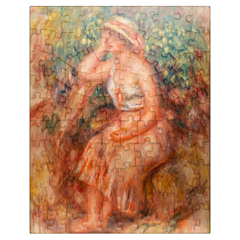 puzzleplate Woman Daydreaming (Rêveuse) 1913 by Pierre-Auguste Renoir 100 Jigsaw Puzzle