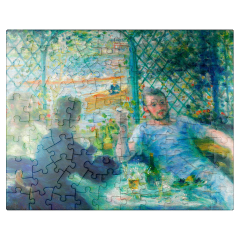 puzzleplate Lunch at the Restaurant Fournaise The Rowers Lunch 1875 by Pierre-Auguste Renoir 100 Jigsaw Puzzle