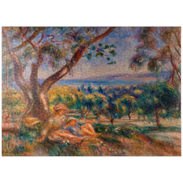 puzzleplate Landscape with Figures, near Cagnes (Paysage avec figures, environs de Cagnes) (1910) by Pierre-Auguste Renoir 1000 Jigsaw Puzzle