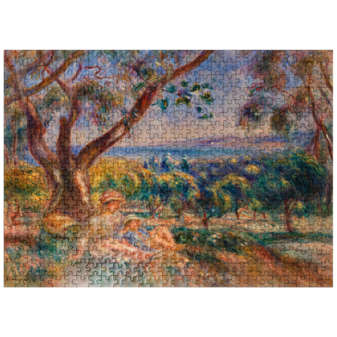 puzzleplate Landscape with Figures near Cagnes (Paysage avec figures environs de Cagnes) 1910 by Pierre-Auguste Renoir 500 Jigsaw Puzzle