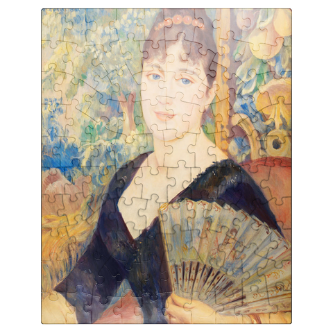 puzzleplate Woman with Fan (Femme à léventail) 1886 by Pierre-Auguste Renoir 100 Jigsaw Puzzle