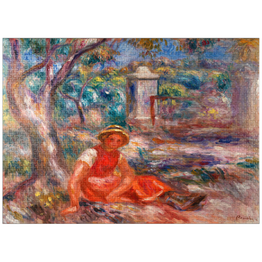 puzzleplate Girl at the Foot of a Tree (Fillette au pied d'un arbre) (1914) by Pierre-Auguste Renoir 1000 Jigsaw Puzzle