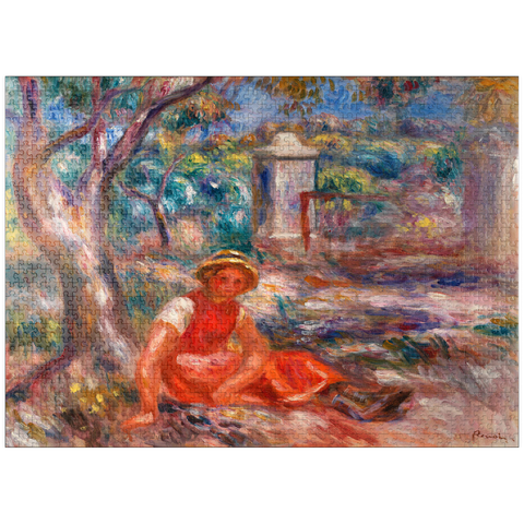 puzzleplate Girl at the Foot of a Tree (Fillette au pied d'un arbre) (1914) by Pierre-Auguste Renoir 1000 Jigsaw Puzzle
