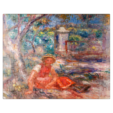 puzzleplate Girl at the Foot of a Tree (Fillette au pied dun arbre) 1914 by Pierre-Auguste Renoir 100 Jigsaw Puzzle