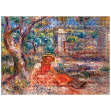 puzzleplate Girl at the Foot of a Tree (Fillette au pied dun arbre) 1914 by Pierre-Auguste Renoir 500 Jigsaw Puzzle