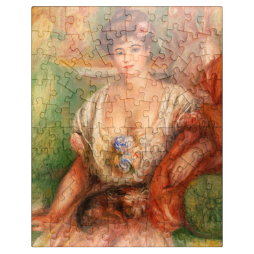 puzzleplate Portrait of Misia Sert (Jeune femme au griffon) 1907 by Pierre-Auguste Renoir 100 Jigsaw Puzzle