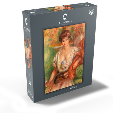 Portrait of Misia Sert (Jeune femme au griffon) 1907 by Pierre-Auguste Renoir 500 Jigsaw Puzzle box view1