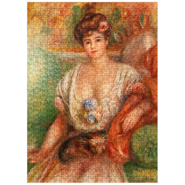 puzzleplate Portrait of Misia Sert (Jeune femme au griffon) 1907 by Pierre-Auguste Renoir 500 Jigsaw Puzzle