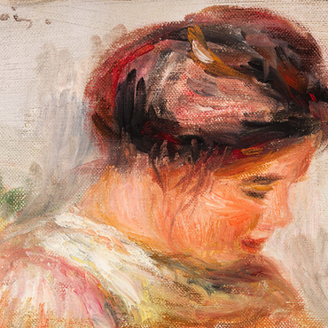 Head of Young Girl (Tête de jeune fille) (1905-1908) by Pierre-Auguste Renoir 1000 Jigsaw Puzzle 3D Modell