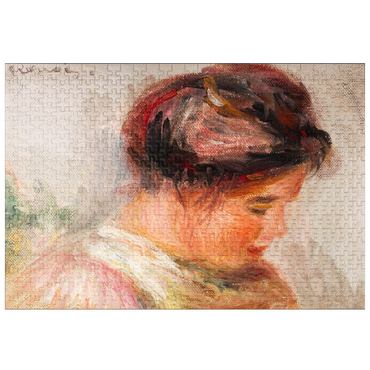 puzzleplate Head of Young Girl (Tête de jeune fille) (1905-1908) by Pierre-Auguste Renoir 500 Jigsaw Puzzle
