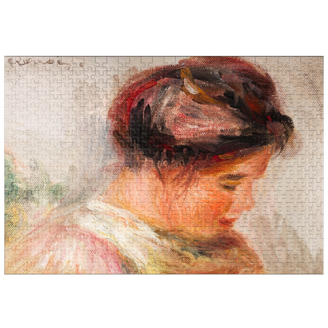 puzzleplate Head of Young Girl (Tête de jeune fille) (1905-1908) by Pierre-Auguste Renoir 500 Jigsaw Puzzle