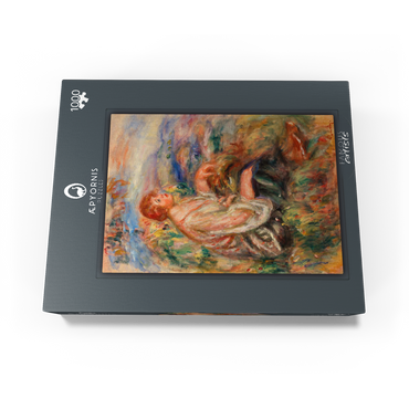 Woman in Tulle Blouse and Black Skirt (Femme en blouse de tulle et en jupe noire dans un paysage) (1917) by Pierre-Auguste Renoir 1000 Jigsaw Puzzle box view1