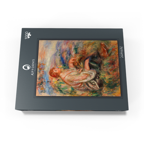 Woman in Tulle Blouse and Black Skirt (Femme en blouse de tulle et en jupe noire dans un paysage) (1917) by Pierre-Auguste Renoir 1000 Jigsaw Puzzle box view1