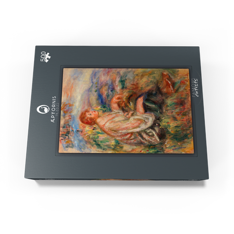 Woman in Tulle Blouse and Black Skirt (Femme en blouse de tulle et en jupe noire dans un paysage) 1917 by Pierre-Auguste Renoir 500 Jigsaw Puzzle box view1
