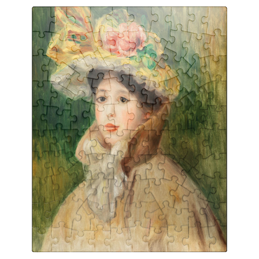 puzzleplate Woman with Capeline (Femme Ã la capeline) early 1890s by Pierre-Auguste Renoir 100 Jigsaw Puzzle