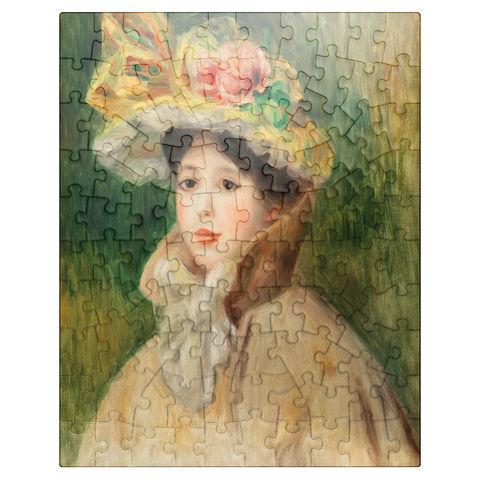 puzzleplate Woman with Capeline (Femme Ã la capeline) early 1890s by Pierre-Auguste Renoir 100 Jigsaw Puzzle