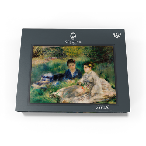 On the Grass (Jeunes femmes assises dans l'herbe) (1873) by Pierre-Auguste Renoir 1000 Jigsaw Puzzle box view1
