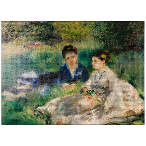 puzzleplate On the Grass (Jeunes femmes assises dans l'herbe) (1873) by Pierre-Auguste Renoir 1000 Jigsaw Puzzle