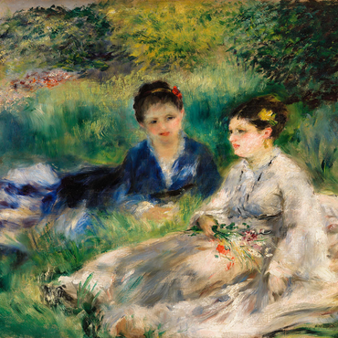 On the Grass (Jeunes femmes assises dans l'herbe) (1873) by Pierre-Auguste Renoir 1000 Jigsaw Puzzle 3D Modell