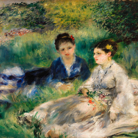 On the Grass (Jeunes femmes assises dans l'herbe) (1873) by Pierre-Auguste Renoir 1000 Jigsaw Puzzle 3D Modell