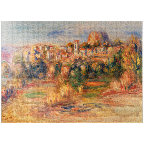 puzzleplate Landscape, La Gaude (Paysage, La Gaude) (1910) by Pierre-Auguste Renoir 1000 Jigsaw Puzzle