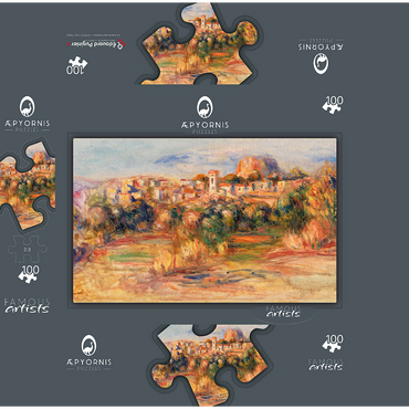Landscape La Gaude (Paysage La Gaude) 1910 by Pierre-Auguste Renoir 100 Jigsaw Puzzle box 3D Modell