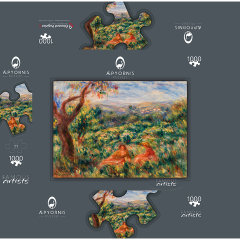 Landscape (Paysage) (1916) by Pierre-Auguste Renoir 1000 Jigsaw Puzzle box 3D Modell