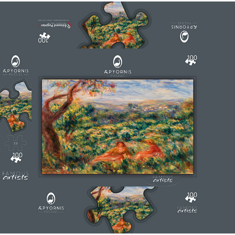 Landscape (Paysage) 1916 by Pierre-Auguste Renoir 100 Jigsaw Puzzle box 3D Modell
