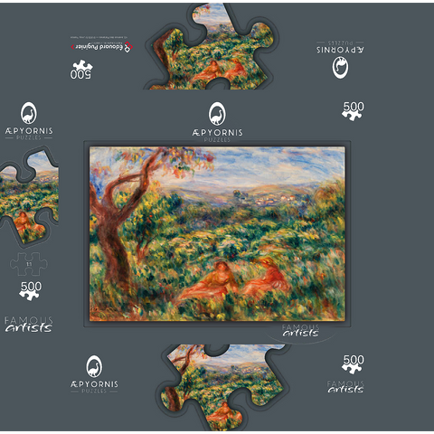 Landscape (Paysage) 1916 by Pierre-Auguste Renoir 500 Jigsaw Puzzle box 3D Modell