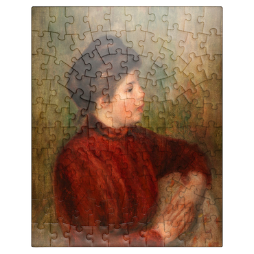 puzzleplate Woman Leaning on a Chair (Femme appuyée sur une chaise) 1891 by Pierre-Auguste Renoir 100 Jigsaw Puzzle