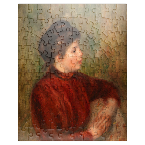 puzzleplate Woman Leaning on a Chair (Femme appuyée sur une chaise) 1891 by Pierre-Auguste Renoir 100 Jigsaw Puzzle