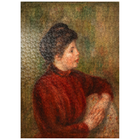 puzzleplate Woman Leaning on a Chair (Femme appuyée sur une chaise) 1891 by Pierre-Auguste Renoir 500 Jigsaw Puzzle