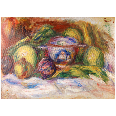 puzzleplate Bowl, Figs, and Apples (Écuelle, figues et pommes) (1916) by Pierre-Auguste Renoir 1000 Jigsaw Puzzle