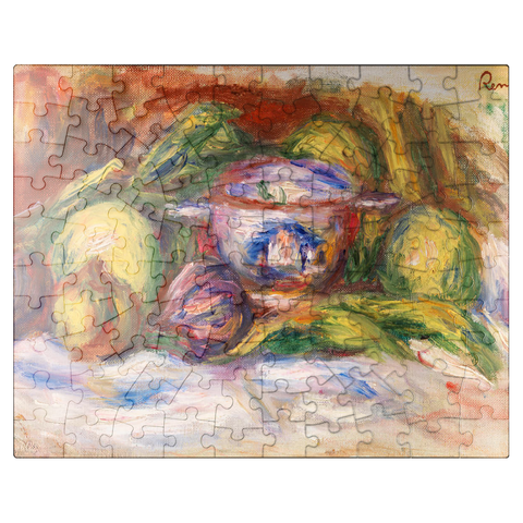 puzzleplate Bowl, Figs and Apples (Écuelle, figues et pommes) 1916 by Pierre-Auguste Renoir 100 Jigsaw Puzzle