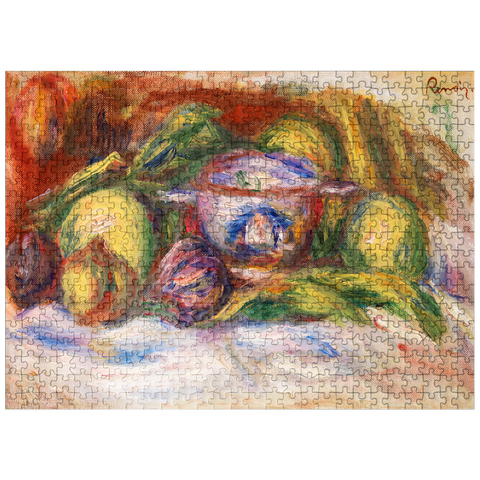 puzzleplate Bowl, Figs and Apples (Écuelle, figues et pommes) 1916 by Pierre-Auguste Renoir 500 Jigsaw Puzzle