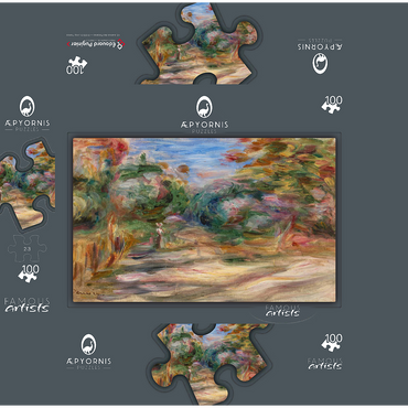 Landscape (Paysage) 1911 by Pierre-Auguste Renoir 100 Jigsaw Puzzle box 3D Modell