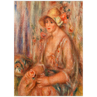 puzzleplate Woman in Muslin Dress (Femme en robe de mousseline) (1917) by Pierre-Auguste Renoir 1000 Jigsaw Puzzle