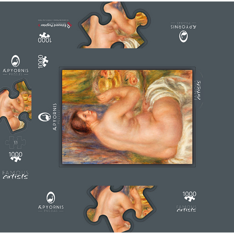 Nude from the Back (Nu de dos) (1917) by Pierre-Auguste Renoir 1000 Jigsaw Puzzle box 3D Modell
