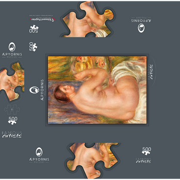Nude from the Back (Nu de dos) 1917 by Pierre-Auguste Renoir 500 Jigsaw Puzzle box 3D Modell